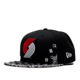Pinwheel Paisley Black Fitted Hat