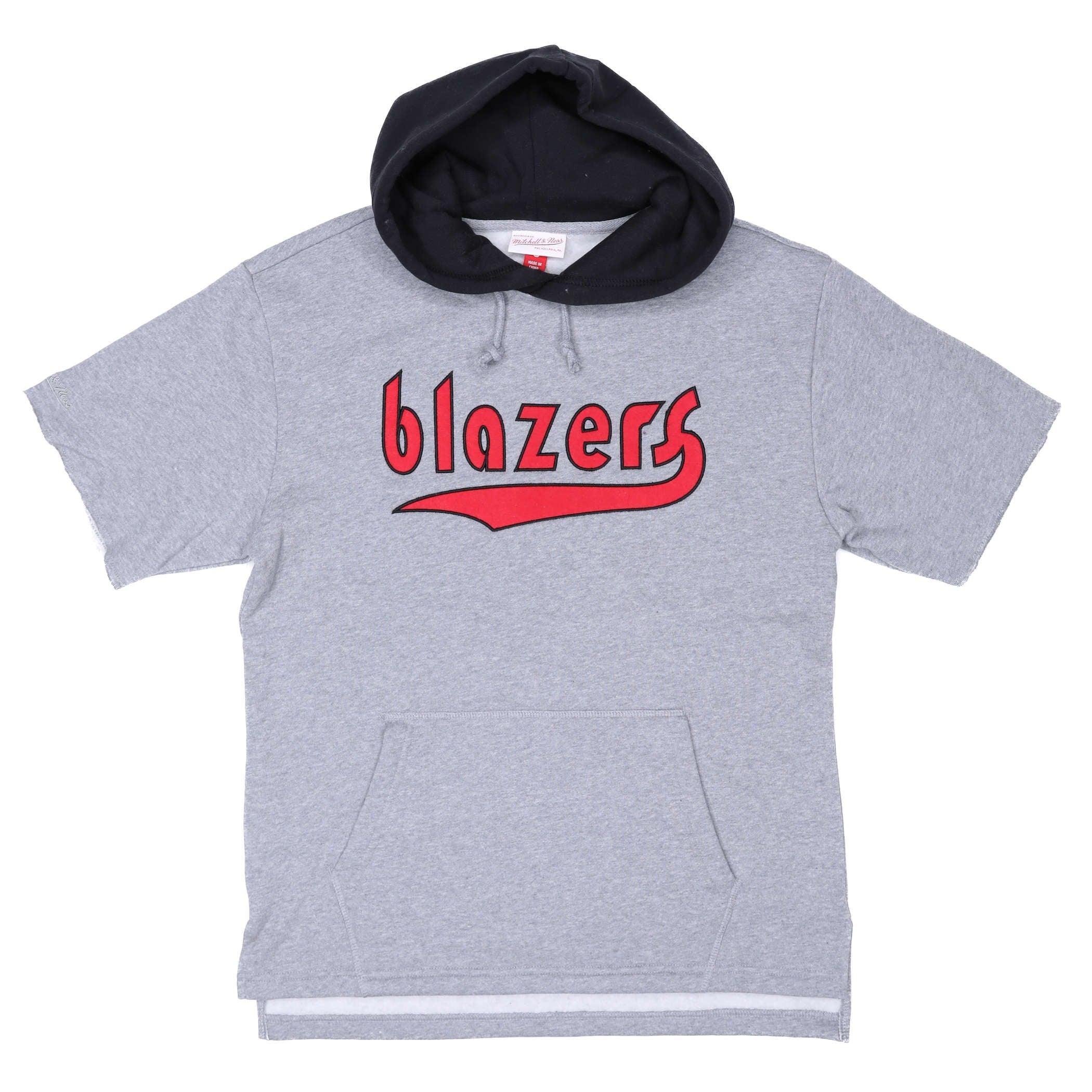 Mitchell & Ness Post Game Short Sleeve Gray Hoodie