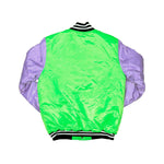 Starter ripcity Cross Bronx Neon Green & Purple Retro Satin Jacket