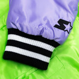 Starter ripcity Cross Bronx Neon Green & Purple Retro Satin Jacket