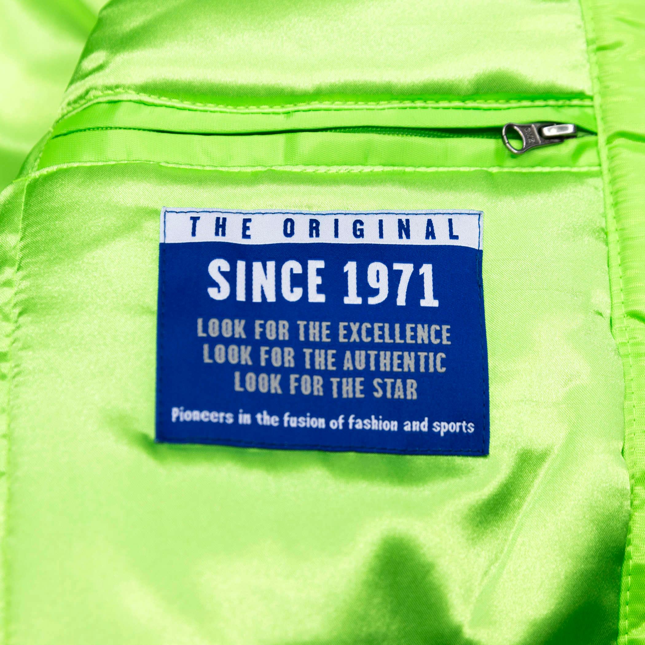 Starter ripcity Cross Bronx Neon Green & Purple Retro Satin Jacket