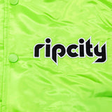 Starter ripcity Cross Bronx Neon Green & Purple Retro Satin Jacket