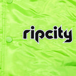 Starter ripcity Cross Bronx Neon Green & Purple Retro Satin Jacket