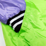 Starter ripcity Cross Bronx Neon Green & Purple Retro Satin Jacket