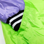 Starter ripcity Cross Bronx Neon Green & Purple Retro Satin Jacket