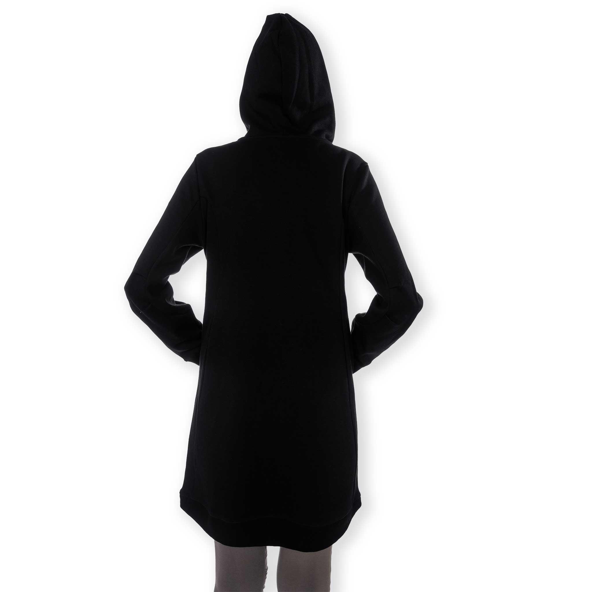 Women's Black Cover Hoodie Dress